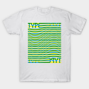 Type Wave (Blue Yellow Green) T-Shirt